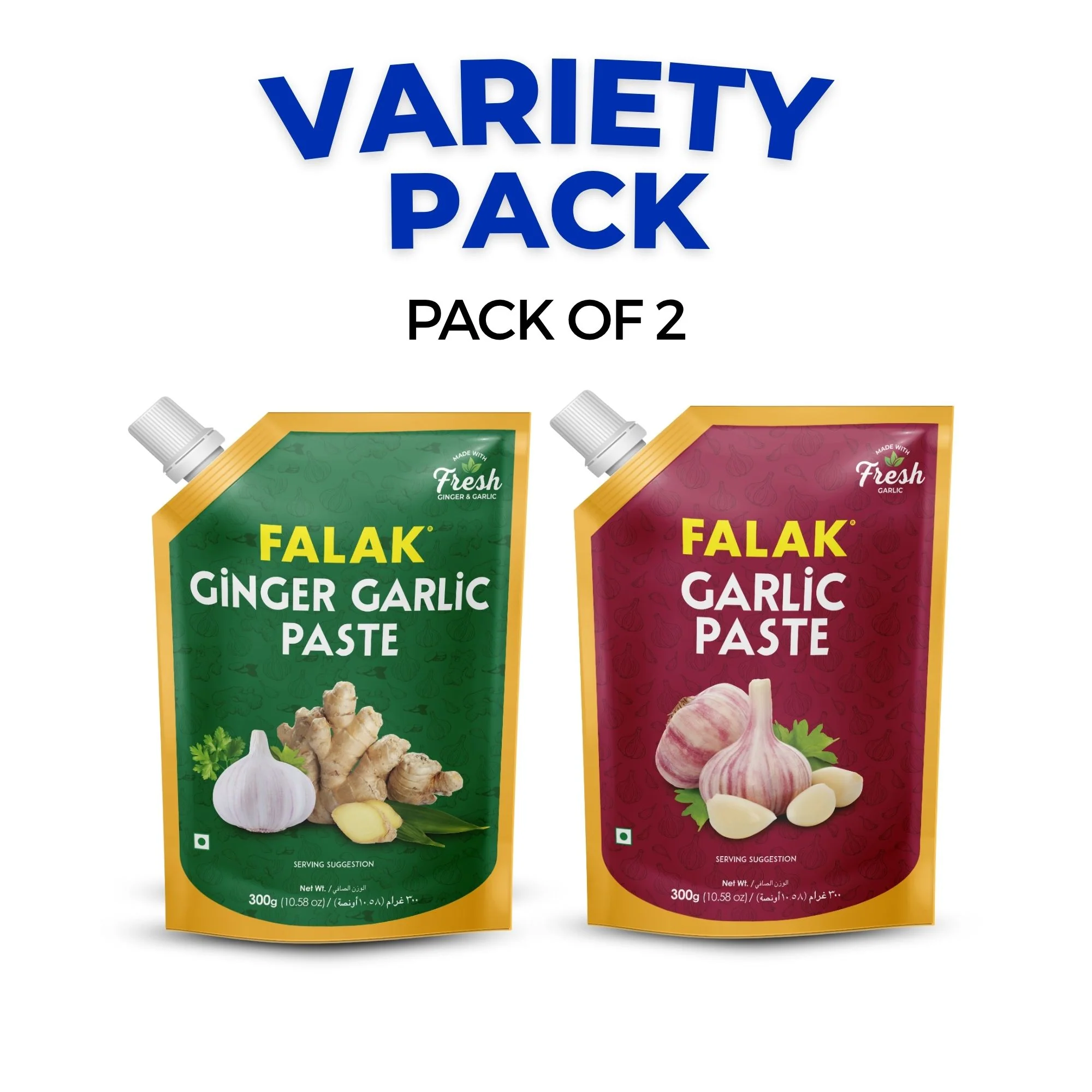 Ginger Garlic + Garlic Paste Bundle